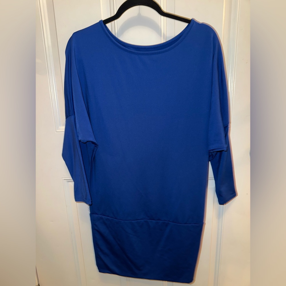 Elegant Blue Midi Dress
